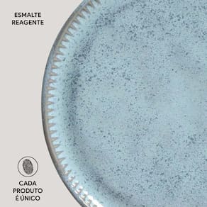 Conjunto de Pratos de Sobremesa Porto Brasil Linhas Breeze Azul 21,5cm - 6 Peças - 3