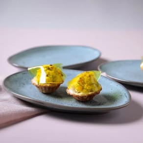 Conjunto de Pratos de Sobremesa Ovais Porto Brasil Orgânico Breeze 22,5cm - 6 peças - 1