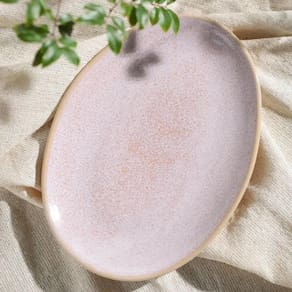 Conjunto de Pratos de Sobremesa Ovais Porto Brasil Orgânico Litchi 22,5cm - 6 peças - 2