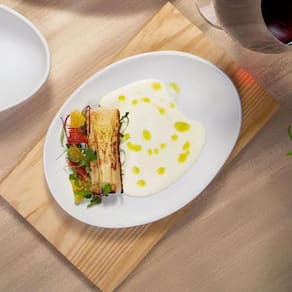 Conjunto de Pratos de Sobremesa Ovais Porto Brasil Orgânico New White 22,5cm - 6 peças - 2