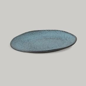 Conjunto de Pratos de Sobremesa Ovais Porto Brasil Orgânico Night Sky 22,5cm - 6 peças - 3