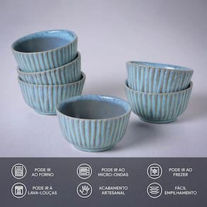 Conjunto de Ramequin Médio Porto Brasil Orgânico Breeze 9x5cm - 6 Peças - 2