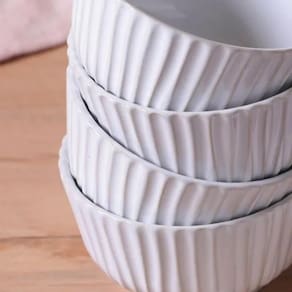 Conjunto de Ramequins Médios Porto Brasil Linhas New White com 6 Peças 170ml – Branco - 2