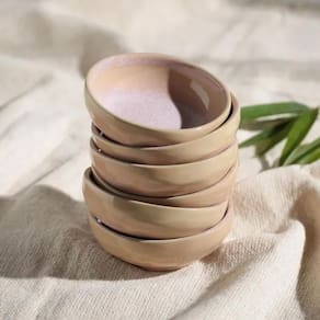 Conjunto de Ramequins Médios Porto Brasil Orgânico Litchi com 6 Peças 70ml – Rosa Claro - 3