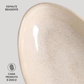 Conjunto de Travessas Ovais Grandes Porto Brasil Orgânico Latte 32x16cm - 4 Peças - 3