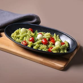 Conjunto de Travessas Ovais Grandes Porto Brasil Orgânico Night Blue 32x16cm - 4 Peças - 1