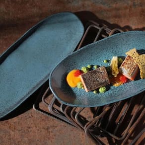 Conjunto de Travessas Ovais Grandes Porto Brasil Orgânico Night Sky 32x16cm - 4 Peças - 1