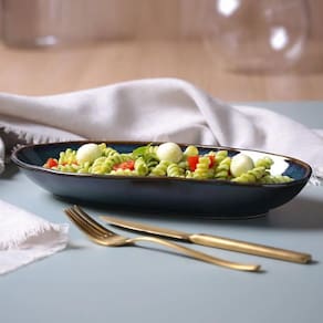 Conjunto de Travessas Ovais Grandes Porto Brasil Orgânico Oceano 32x16cm - 4 Peças - 3