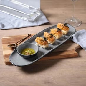 Conjunto de Travessas Ovais Rasas Grandes Porto Brasil Orgânico Dust 36x13cm – 4 Peças - 1