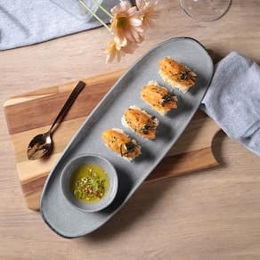 Conjunto de Travessas Ovais Rasas Grandes Porto Brasil Orgânico Dust 36x13cm – 4 Peças - 3