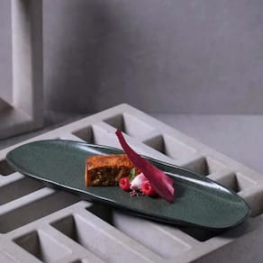 Conjunto de Travessas Oval Rasa Grande Porto Brasil Orgânico Greenery 36x13cm - 4 Peças - 1