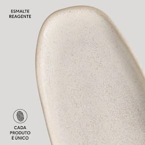 Conjunto de Travessas Oval Rasa Grande Porto Brasil Orgânico Latte 36x13cm - 4 Peças - 2