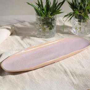 Conjunto de Travessas Oval Rasa Grande Porto Brasil Orgânico Litchi 36x13cm - 4 Peças - 1