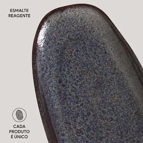 Conjunto de Travessas Oval Rasa Grande Porto Brasil Orgânico Titanium 36x13cm - 4 Peças - 3