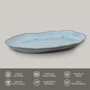 Conjunto de Travessas Oval Rasa Média Porto Brasil Bio Breeze 30x20cm - 4 Peças - 2
