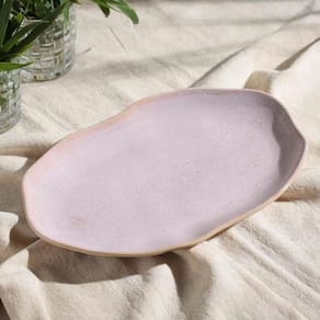 Conjunto de Travessas Oval Rasa Média Porto Brasil Bio Litchi 30x20cm - 4 Peças - 1