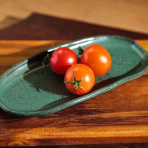 Conjunto de Travessas Oval Rasa Mini Porto Brasil Orgânico Greenery 16,5x8cm - 4 Peças - 1