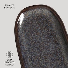 Conjunto de Travessas Ovais Rasas Porto Brasil Orgânico Titanium 16,5x8cm - 4 Peças - 3