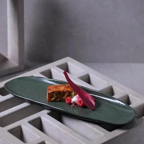 Conjunto de Travessas Ovais Pequenas Porto Brasil Orgânico Greenery 23x11cm - 4 Peças - 1