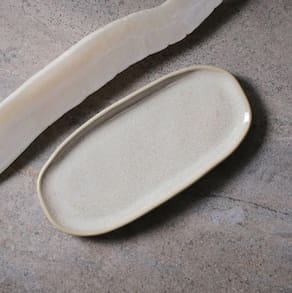 Conjunto de Travessas Ovais Pequenas Porto Brasil Orgânico Latte 23x11cm - 4 Peças - 1