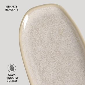 Conjunto de Travessas Ovais Pequenas Porto Brasil Orgânico Latte 23x11cm - 4 Peças - 3