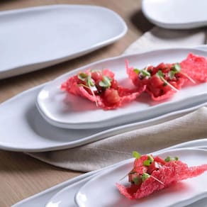 Conjunto de Travessas Ovais Pequenas Porto Brasil Orgânico New White 23x11cm - 4 Peças - 2