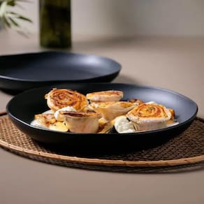 Travessa Redonda Grande Porto Brasil Orgânico Stoneware Matte 36cm - Preto - 2