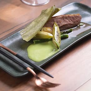 Conjunto de Travessas Retangulares Médias Porto Brasil Orgânico Greenery 33x13cm - 4 Peças - 1