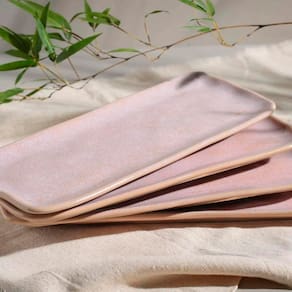 Conjunto de Travessas Retangulares Médias Porto Brasil Orgânico Litchi 33x13cm - 4 peças - 1