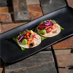 Conjunto de Travessas Retangulares Médias Porto Brasil Orgânico Preto Matte 33x13cm - 4 peças - 1