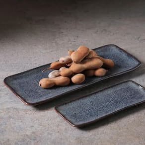 Conjunto de Travessas Retangulares Médias Porto Brasil Orgânico Titanium 33x13cm - 4 Peças - 2