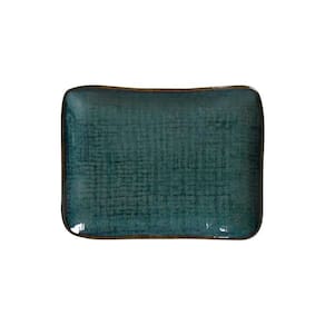 Conjunto de Travessas Retangulares Pequenas Porto Brasil Juta Oceano 18x14cm - 4 Peças - 1