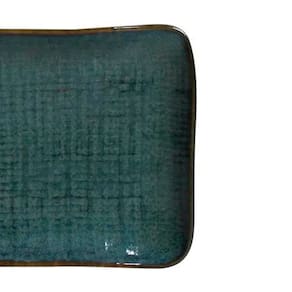 Conjunto de Travessas Retangulares Pequenas Porto Brasil Juta Oceano 18x14cm - 4 Peças - 2