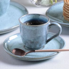 Conjunto de Xícaras e Pires de Café Porto Brasil Bio Breeze 120ml - 6 Peças - 1