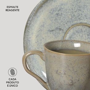 Conjunto de Xícaras de Café com Pires Porto Brasil Bio Green Granite 120ml - 6 Peças - 3