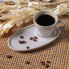 Conjunto de Xícaras de Café com Pires Oval Porto Brasil Neo Latte 110ml - 6 Peças - 1