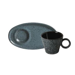 Conjunto de Xícaras de Café com Pires Oval Porto Brasil Neo Night Sky 110ml - 6 Peças - 1