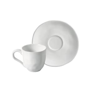 Conjunto de Xícaras de Café com Pires Porto Brasil Orgânico New White 120ml - 6 Peças - 1