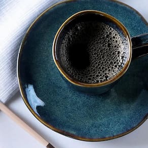 Conjunto de Xícaras de Café com Pires Porto Brasil Orgânico Oceano 120ml - 6 Peças - 2