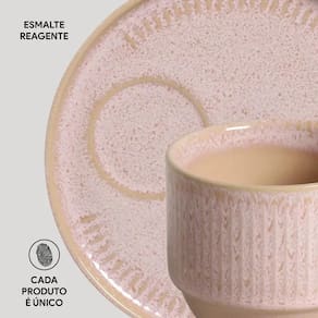 Conjunto de Xícaras de Chá com Pires Porto Brasil Linhas Litchi 230ml - 6 Peças - 3