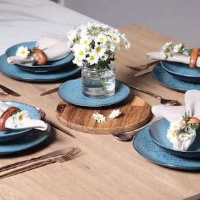 Aparelho de Jantar 30 Peças Porto Brasil Cerâmica Stoneware Orgânico Petroleum – Preto - 3