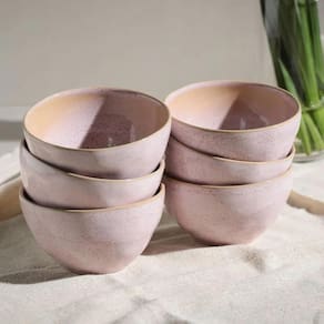 Conjunto de Bowls Orgânicos Litchi Porto Brasil em Stoneware 558 ml - 6 Peças - 1