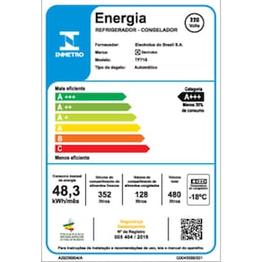 Geladeira Electrolux Frost Free TF71S Duplex Efficient com AutoSense Inox Look - 480 litros