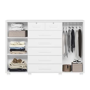 Cômoda Palumoveis Fontana com 7 Gavetas e 2 Portas – 160cm de Largura