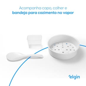 Panela Elétrica de Arroz Elgin PAR30 10 Xícaras Preta/Prata - 1,8 Litros
