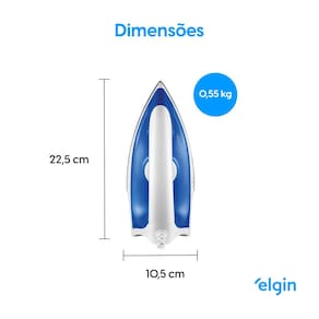 Ferro de Passar a Seco Elgin FSE20 Iron Force II - Azul/Branco