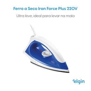 Ferro de Passar a Seco Elgin FSE20 Iron Force II - Azul/Branco