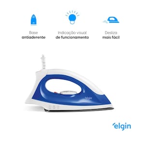 Ferro de Passar a Seco Elgin FSE20 Iron Force II - Azul/Branco