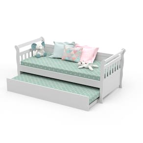 Cama Infantil Carolina Baby Julia com Cama Auxiliar e 210cm de Largura - Branco - 3