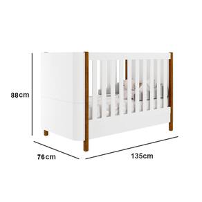 Berço Mini Cama Carolina Baby Olivia 2 em 1 com Suporte para Mosquiteiro e 135cm de Largura - Branco - 2